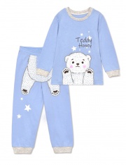 Пижама - Д.1110-028 Пижама для мальчика (Teddy, голубой-с.мел)