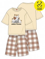 Пижама - CWJG 50224-30K Пижама для девочки (Ваниль) Пижама - CWJG 50224-30K Пижама для девочки (Ваниль)