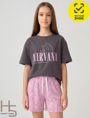 Пижама - 5019HW-48K Пижама для девочки (Т.серый) Пижама - 5019HW-48K Пижама для девочки (Т.серый)