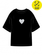 Футболка - 6009HW-22K-4 Футболка для девочки (Черный) Футболка - 6009HW-22K-4 Футболка для девочки (Черный)