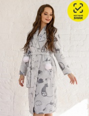 Халат - 1552-Эф Халат Кисуня (серый) Халат - 1552-Эф Халат Кисуня (серый)