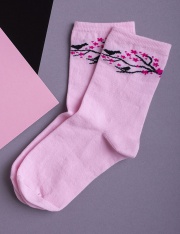 Носки - T419 Носки подростковые (розовый)