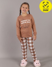 Пижама - CWKG 50221-33K Пижама для девочки (Латте) Пижама - CWKG 50221-33K Пижама для девочки (Латте)